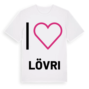 Jag älskar Lövri t-shirt stort tryck – ekologisk bomull t-shirt från Pinshirt