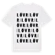 White t-shirt med Lövri ordlek t-shirt