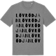 Mid Heather Gray t-shirt med Lövrödjan ordlek t-shirt