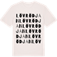 Vintage White t-shirt med Lövrödjan ordlek t-shirt
