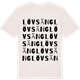 Vintage White t-shirt med Lövsäng ordlek t-shirt