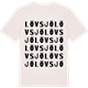 Vintage White t-shirt med Lövsjö ordlek t-shirt