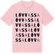 Pink Cotton t-shirt med Lövvassa ordlek t-shirt