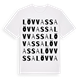 White t-shirt med Lövvassa ordlek t-shirt