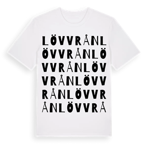 Lövvrån ordlek t-shirt – ekologisk bomull t-shirt från Pinshirt
