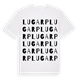 White t-shirt med Lugarp ordlek t-shirt