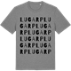 Mid Heather Gray t-shirt med Lugarp ordlek t-shirt