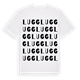 White t-shirt med Lugg ordlek t-shirt