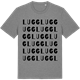 Mid Heather Gray t-shirt med Lugg ordlek t-shirt