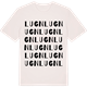 Vintage White t-shirt med Lugn ordlek t-shirt