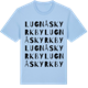 Blue Soul t-shirt med Lugnås Kyrkby ordlek t-shirt