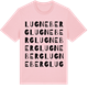 Pink Cotton t-shirt med Lugneberg ordlek t-shirt