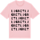 Pink Cotton t-shirt med Lugnet ordlek t-shirt
