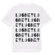 White t-shirt med Lugnet ordlek t-shirt