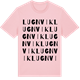 Pink Cotton t-shirt med Lugnvik ordlek t-shirt