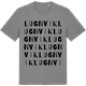 Mid Heather Gray t-shirt med Lugnvik ordlek t-shirt