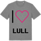 Mid Heather Gray t-shirt med Jag älskar Lull t-shirt stort tryck