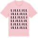 Pink Cotton t-shirt med Lull ordlek t-shirt