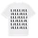 White t-shirt med Lull ordlek t-shirt