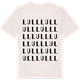 Vintage White t-shirt med Lull ordlek t-shirt