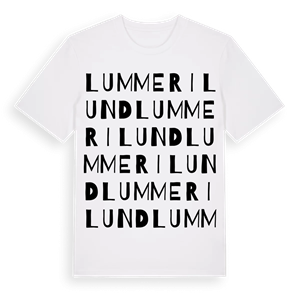 Lummerilund ordlek t-shirt – ekologisk bomull t-shirt från Pinshirt