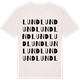 Vintage White t-shirt med Lund ordlek t-shirt
