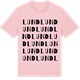 Pink Cotton t-shirt med Lund ordlek t-shirt