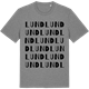 Mid Heather Gray t-shirt med Lund ordlek t-shirt