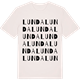 Vintage White t-shirt med Lunda ordlek t-shirt