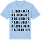 Blue Soul t-shirt med Lundagård ordlek t-shirt