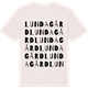 Vintage White t-shirt med Lundagård ordlek t-shirt