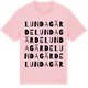 Pink Cotton t-shirt med Lundagärde ordlek t-shirt