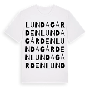 Lundagården ordlek t-shirt – ekologisk bomull t-shirt från Pinshirt
