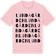 Pink Cotton t-shirt med Lundagården ordlek t-shirt