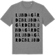 Mid Heather Gray t-shirt med Lundagården ordlek t-shirt