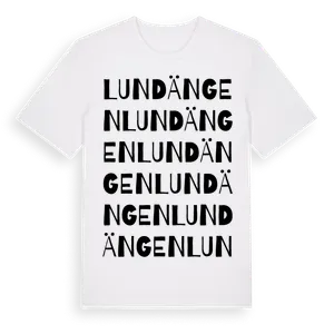 Lundängen ordlek t-shirt – ekologisk bomull t-shirt från Pinshirt