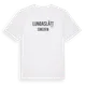 White t-shirt med Lundaslätt i Sverige t-shirt