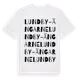 White t-shirt med Lundby-Ängarne ordlek t-shirt