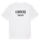 White t-shirt med Lundebo i Sverige t-shirt