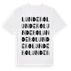 White t-shirt med Lundebo ordlek t-shirt