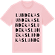 Pink Cotton t-shirt med Lundekas ordlek t-shirt