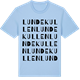 Blue Soul t-shirt med Lundekullen ordlek t-shirt