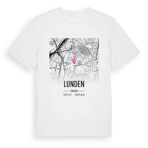 Lunden karta t-shirt – ekologisk bomull t-shirt från Pinshirt
