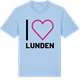Blue Soul t-shirt med Jag älskar Lunden t-shirt stort tryck