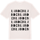 Vintage White t-shirt med Lunden ordlek t-shirt