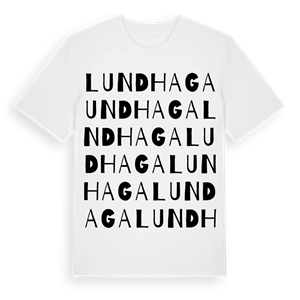 Lundhaga ordlek t-shirt – ekologisk bomull t-shirt från Pinshirt