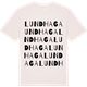 Vintage White t-shirt med Lundhaga ordlek t-shirt