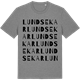 Mid Heather Gray t-shirt med Lunds ekar ordlek t-shirt