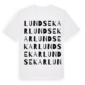 Lunds ekar ordlek t-shirt – ekologisk bomull t-shirt från Pinshirt