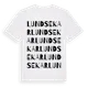 White t-shirt med Lunds Ekar ordlek t-shirt